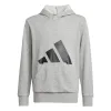 Džemperis Meitenēm ar Kapuci Adidas Big Logo French Terry Hd Gaiši pelēks