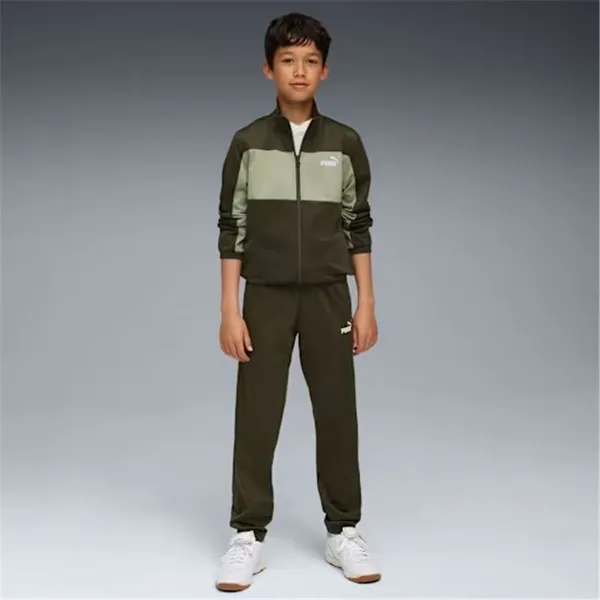 Bērnu Sporta Tērps Puma Poly Colorblock Olīvas