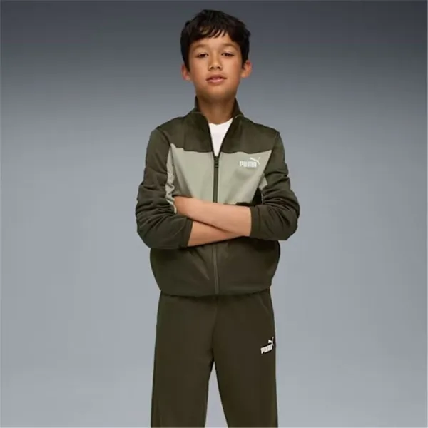 Bērnu Sporta Tērps Puma Poly Colorblock Olīvas