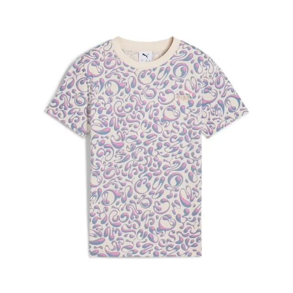 Child's Short Sleeve T-Shirt Puma Tweenerverse Aop Beige