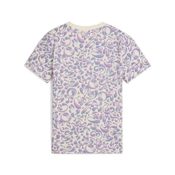 Child's Short Sleeve T-Shirt Puma Tweenerverse Aop Beige