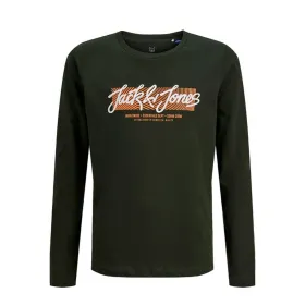 Vaikiški marškinėliai ilgomis rankovėmis Jack & Jones Jjurban Ls Crew Neck Juoda