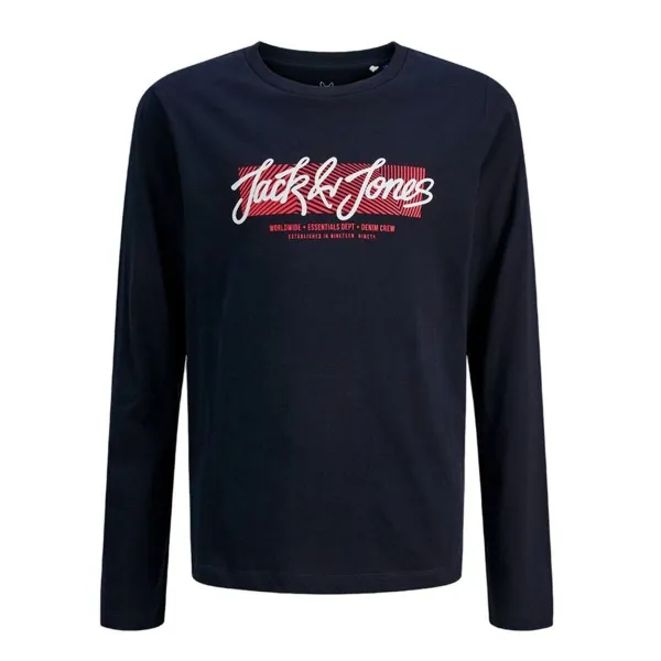 Bērnu Garpiedurkņu T-krekls Jack & Jones Jjurban Ls Crew Neck Sky Tumši Zils
