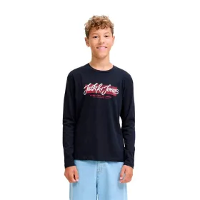 Vaikiški marškinėliai ilgomis rankovėmis Jack & Jones Jjurban Ls Crew Neck Sky Tamsiai mėlyna