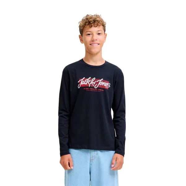 Bērnu Garpiedurkņu T-krekls Jack & Jones Jjurban Ls Crew Neck Sky Tumši Zils