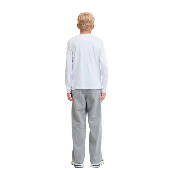 Bērnu Garpiedurkņu T-krekls Jack & Jones Jjurban Ls Crew Neck Balts