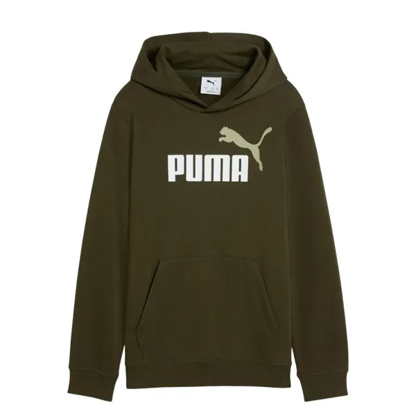 Lasten huppari Puma Essentials 2 Color No.1 Log Tummanvihreä Oliivi