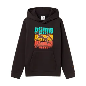 Children’s Hoodie Puma Graphic Logo Colour Black