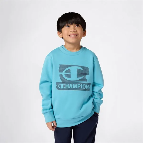 Vaikiškas džemperis be gobtuvo Champion Graphic Shop Mėlyna Vanduo