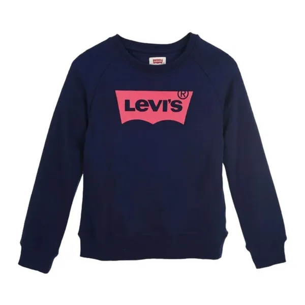 Džemperis Meitenēm Bez Kapuces Levi's Batwing Crewneck Zils Tumši zils