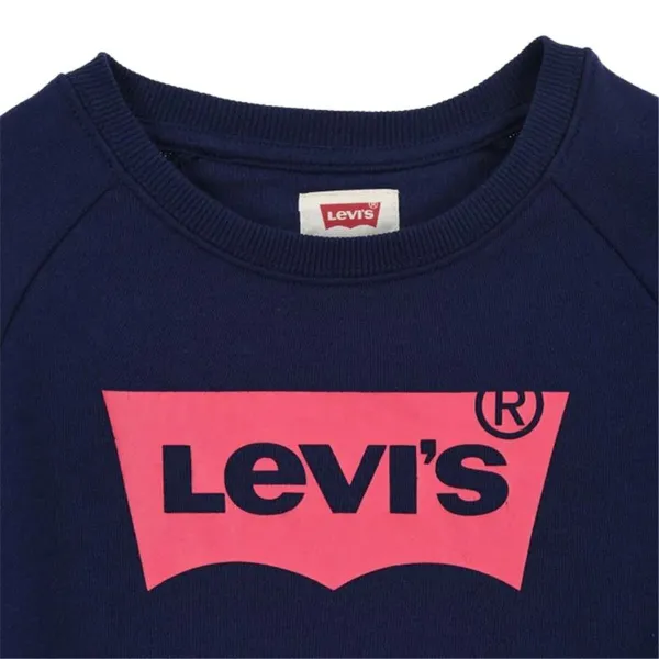Džemperis Meitenēm Bez Kapuces Levi's Batwing Crewneck Zils Tumši zils