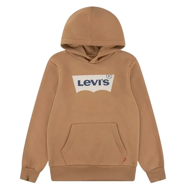 Uniseksinis džemperis su gobtuvu Levi's Batwing Screenprint Hoodie Ruda