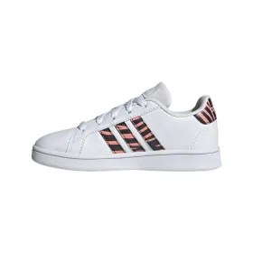 Детские спортивные кроссовки Adidas Grand Court Print Белый