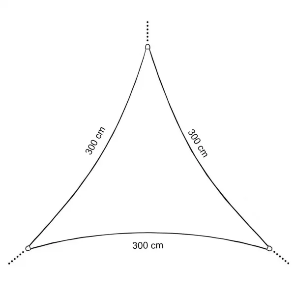 Sun sail Springos SN1057 3 x 3 x 3m light grey