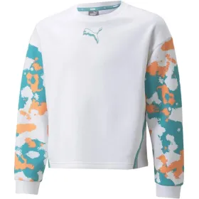 Толстовка без капюшона для девочек Puma Alpha Crew Белый