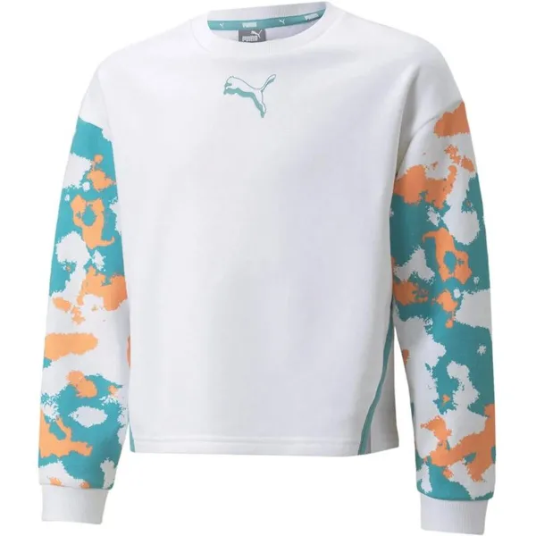 Džemperis Meitenēm Bez Kapuces Puma Alpha Crew Balts