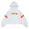 Džemperis Meitenēm ar Kapuci Levi's Full Sleeve High Rise Girl Balts