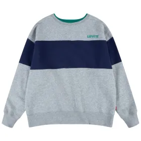 Толстовка без капюшона детская Levi's Colorblock Crewneck Светло-серый