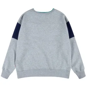 Толстовка без капюшона детская Levi's Colorblock Crewneck Светло-серый