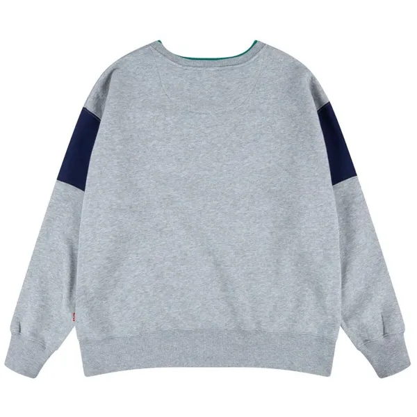 Bērnu Sporta Krekls bez Kapuča Levi's Colorblock Crewneck Gaiši pelēks