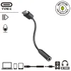 USB-C to Jack 3.5 mm Adapter Muvit for Change JDS-C35 Black