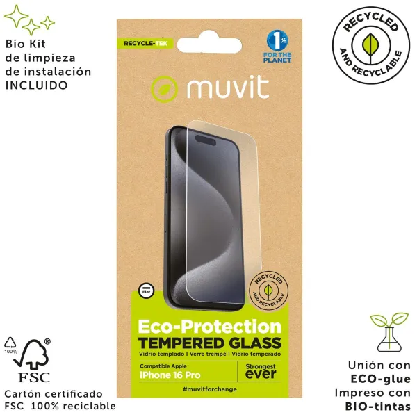 Mobiliojo telefono ekrano apsauga Muvit iPhone 17/17 Pro/16 Pro