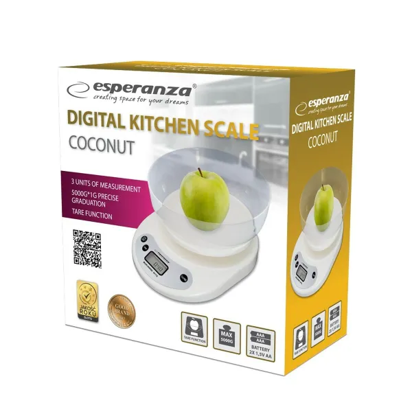 virtuvines svarstykles Esperanza EKS007 Balta 5 kg