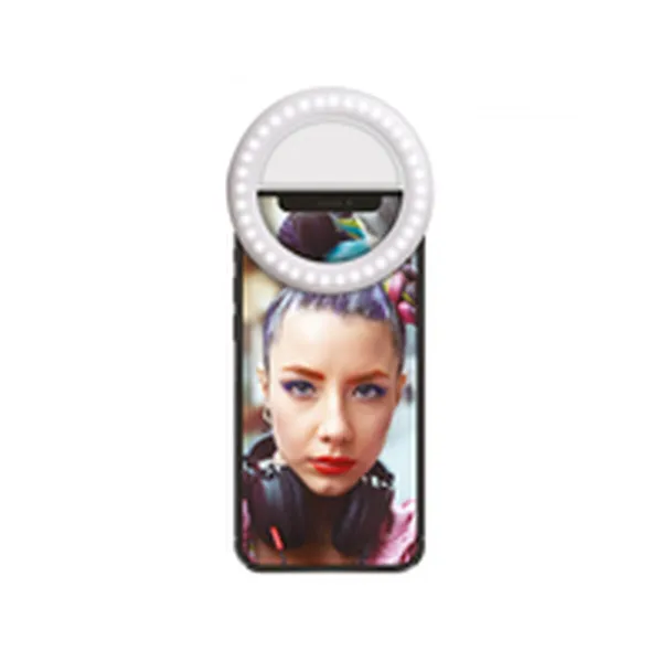 Rechargeable Selfie Ring Light Muvit MWCHL0007 White