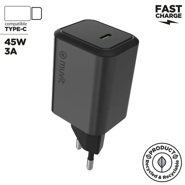 Wall Charger Muvit WUEU66-45-C White 45 W