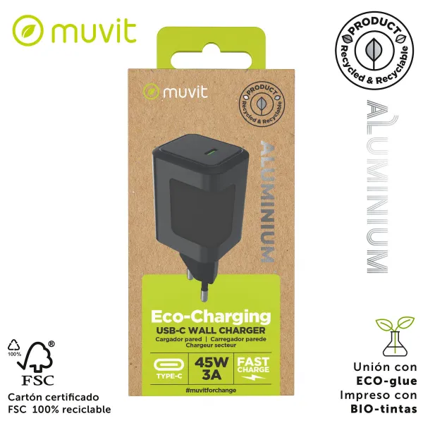 Wall Charger Muvit WUEU66-45-C White 45 W