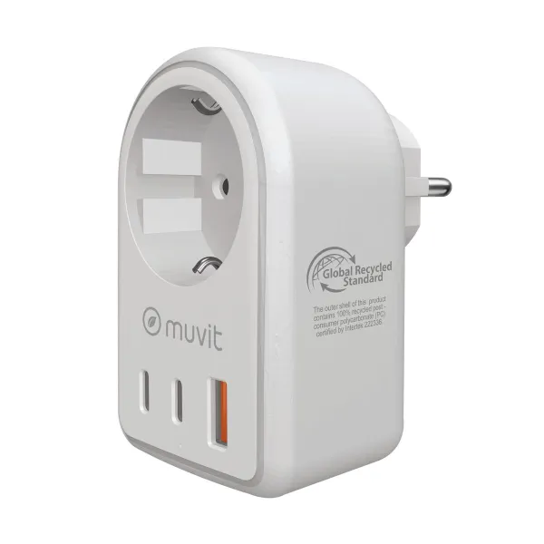 Wall Charger Muvit for Change 851DQ-DE White 20 W