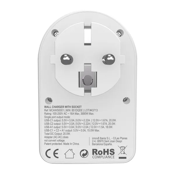 Bezvadu austiņas ar uzlādes ietvaru Esperanza EH230W Balts
