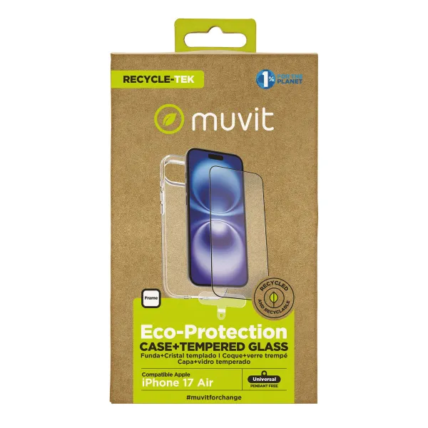 Mobilā Telefona Vāciņš un Aizsargierīce Muvit for Change iPhone Air Melns