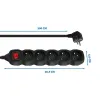 Power Socket - 5 sockets with Switch Esperanza ELK216K 3680 W (5 m)