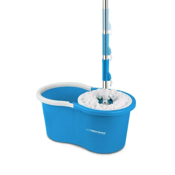 Mop with Bucket Esperanza EHS005 Sinine Valge Mikrofiiber