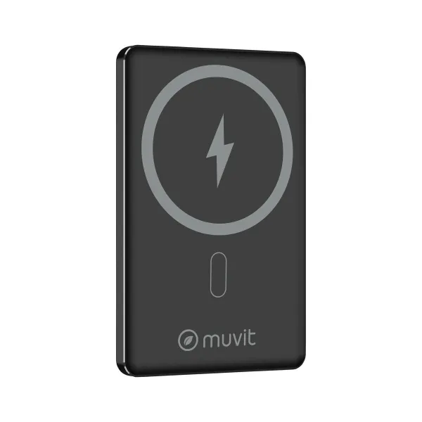 Powerbank Muvit for Change Juoda Aliuminis 5000 mAh