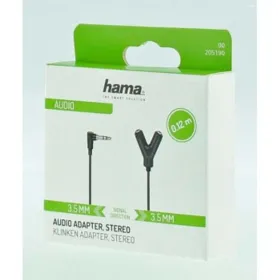 Audio ligzdas (3.5 mm) Sadalītājkabelis Hama 00205190 20 cm