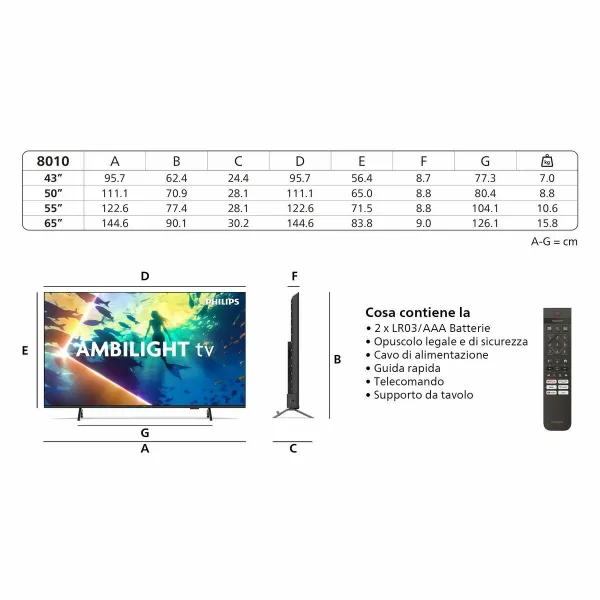 Smart TV Philips 65PUS8010 65" 4K Ultra HD LED HDR