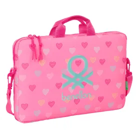 Kannettavan salkku Benetton Heart Pinkki 40 x 27 x 4 cm