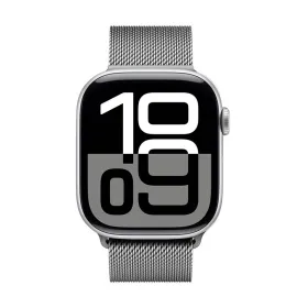 Crong Milano Steel - Stainless Steel Strap for Apple Watch 38/40/41/42 mm (Silver)