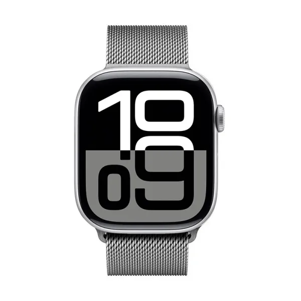 Crong Milano Steel - Stainless Steel Strap for Apple Watch 38/40/41/42 mm (Silver)
