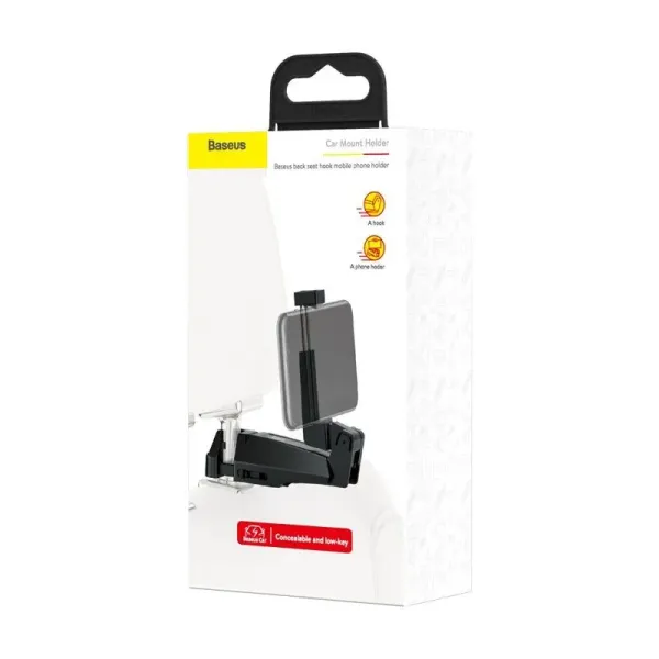 Baseus smartphone holder for car headrest - Black