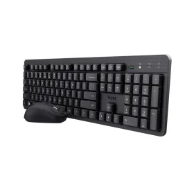 Клавиатура и мышь Trust 25020 ODYII Чёрный Испанская Qwerty