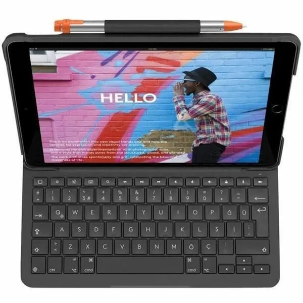 Planšetdatora Vāks Logitech 920-011425 Pelēks AZERTY