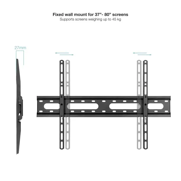 TV Statīvs TooQ LP1082F-B 80" 45 kg