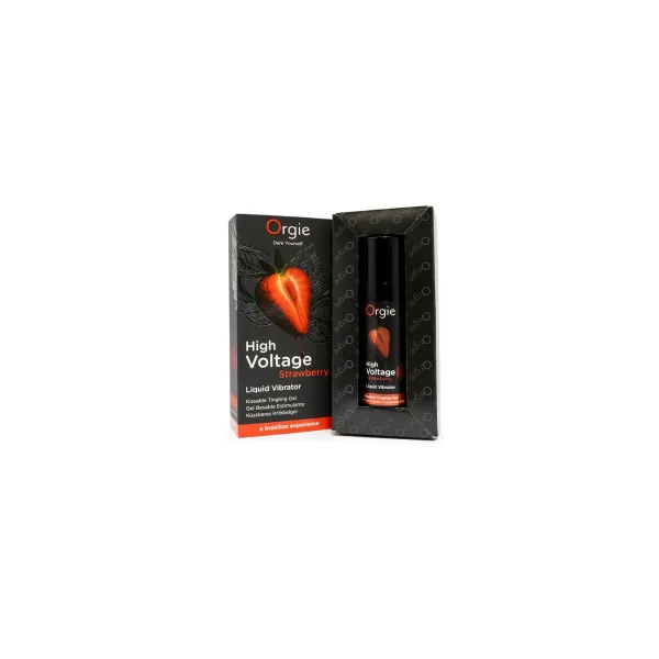 Burnos blizgantis stimuliantas Orgie 15 ml Braškė