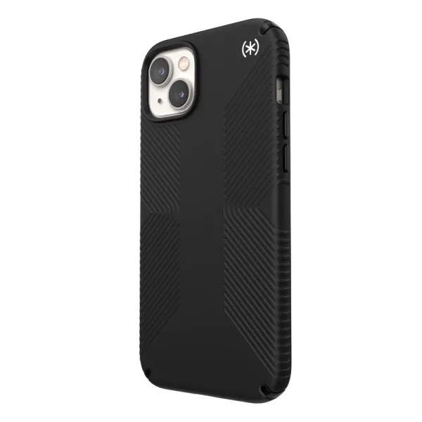 Speck Presidio2 Grip MagSafe - Anti-slip iPhone 14 Plus Case (Black / Black / White)