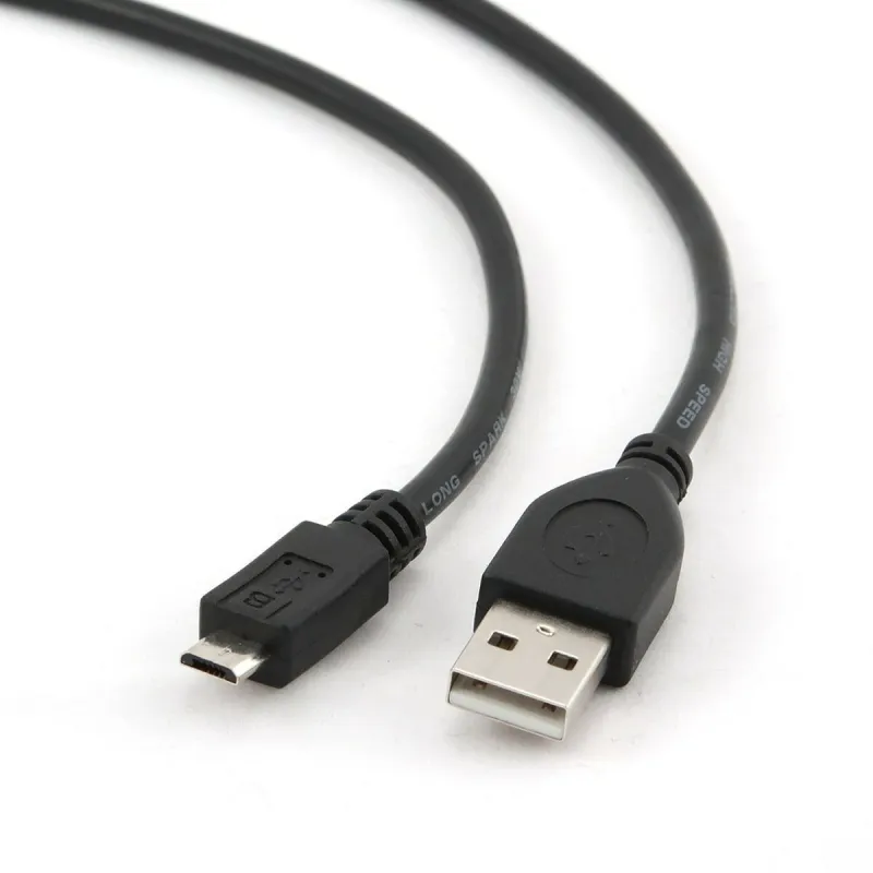 Универсальный кабель USB-MicroUSB GEMBIRD 1.8m USB 2.0 A/Micro-B M (3 m) Чёрный 1,8 m (1 штук)