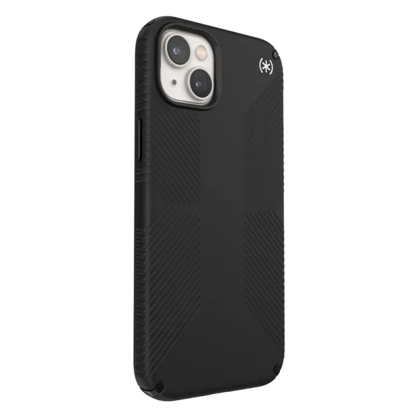 Speck Presidio2 Grip MagSafe - Anti-slip iPhone 14 Plus Case (Black / Black / White)