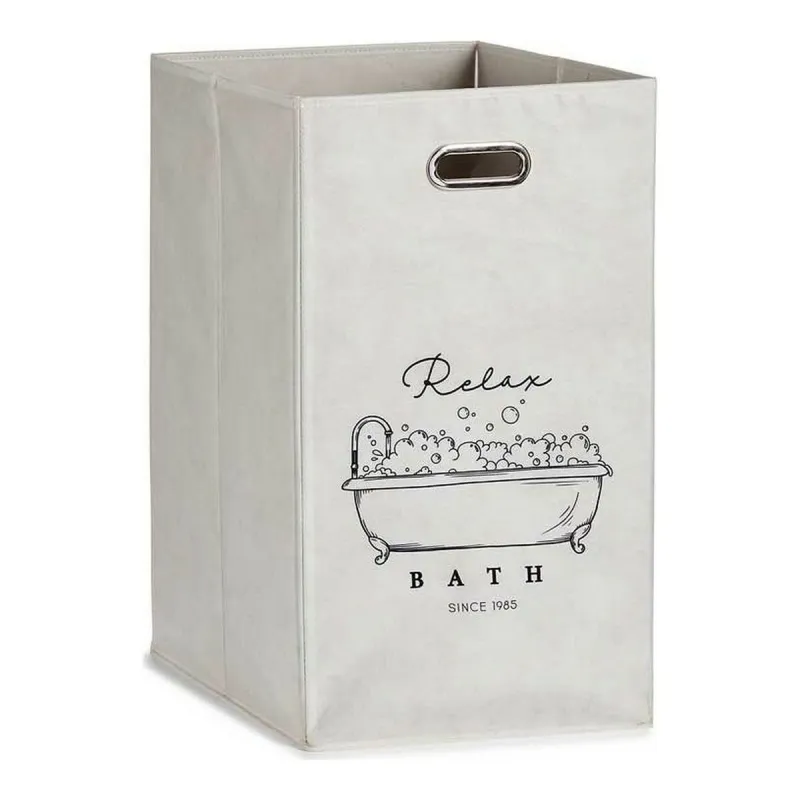 Monikäyttöinen kori Berilo Relax Bath Valkoinen Kartonki 60 L 35 x 57 x 35 cm Taitettava